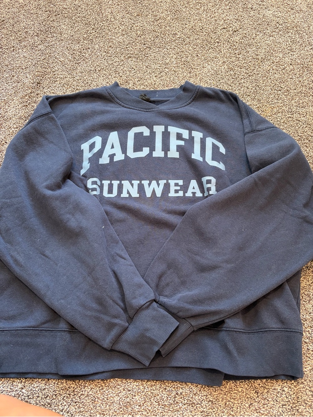 PacSun Navy Blue "Pacific Sunwear" Crewneck Sweatshirt